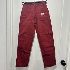 Only NY women’s red canvas straight leg trousers